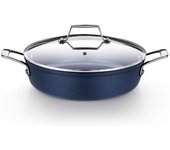 Monix Diamond - Cacerola baja de aluminio forjado antiadherente con titanio. En 24 o 28 cm Cazuela gas, inducción, vitrocerámica