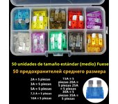 Medium Mini Auto Car Fuses 2A/3A/5A/7.5A/10A/15A/20A/25A/30A/35A Amp With Storage Case Assortment Blade Fuse Set Kit