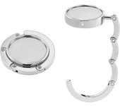 Gancho para bolso - Gancho para bolsa plegable de metal - Soporte para bolsa para colgar en la mesa o en el escritorio - Plata 2 piezas