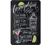 Cocktail Recipes Vintage Tin Sign White Russian Martini Cosmopolitan Cocktail Retro Plaque Sign For Bar Pub Home Wall Art Decor