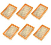 Paquete de 6 filtros para aspiradora Karcher Mv4 Mv5 Mv6 Wd4 Wd5 Wd6
