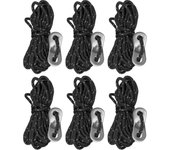 3mm 13ft Tent Cord Tensioner Set Reflective Rope with Adjuster Camping Canopy Tent Guyline