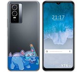 Funda Silicona Transparente para Vivo Y76 5G diseño Hipo Dibujos