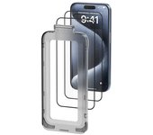 Protector de pantalla de cristal templado vention kujtca-10 para iphone 15 + herramienta de instalación antipolvo