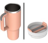 Taza Termo de viaje. Taza de viaje .1,2L (10 Colores) y Te para Llevar en Mano o en Coche - Taza Térmica de Acero Inoxidable con Tapa .Taza Termo Café o Té .Mikomika Botella, Vaso (QC1200 MEGA)