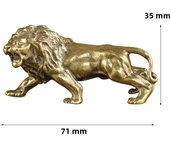Antique Bronze Lion Statue Small Ornaments Pure Copper Mountain Lion Miniature Figure Brass Sculpture Crafts Decoration