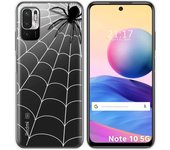 Tumundosmartphone Funda Gel Transparente para Xiaomi Redmi Note 10 5G / POCO M3 PRO 5G diseño Araña Dibujos
