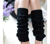 NEW Woman Thigh High Warm Black Christmas Gifts Knit Knitted Knee Socks Winter Leg Warmers for Women Fashion Gaiters Boot Cuffs