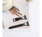 Four-leaf Clover Crocodile Leather Strap Compatible with Apple Watch 38-49mm for IWatch Series Ultra SE, 1-9