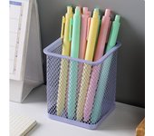1Pcs New Pencil Holder Office Desk Metal Mesh Square Pen Pot Cup Case Container Organiser Durable Pencil Case