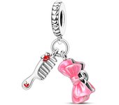 100% 925 Silver Cute Pet Spring Mother Love Princess Bow Multiple Styles Sweet Charms Fit 3mm Bracelets DIY Fine Jewelry Making