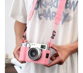 Camera Half Case for Fujifilm X100VI Fuji X100VI Man-made Leather Bottom Open with Shoulder Strap Camera Protector Baseplate