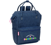 Mochila Con Asas Para Portatil 13" Benetton "Denim" 27X40X19Cm (Safta 642415838)