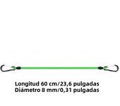 30-150CM Green Stretch Elastic Ropes 8MM Bungee Cords With Hooks Lightweight Bikes Tie Car Luggage Packing Roof Rack Strap