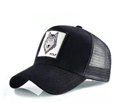 Four Seasons Trucker Cap Men Women Snapback Hip Hop Baseball Cap With Embroidery Wolf Patch Adjustable Visor Hat