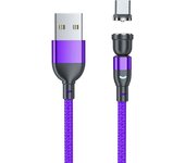 540 Degrees Rotating Magnetic Cable USB IPone Type C Micro Phone Cable For iPhone13 12 11 X Pro Max Samsung Xiaomi USB Cord Wire