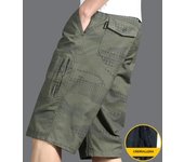 Classic Cargo Shorts Men Zipper Pocket Casual Knee Shorts Loose Straight Cotton Work Shorts Man Clothes