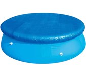 Cubierta de Piscina redonda impermeable con lazos de cuerda, a prueba de polvo, fácil de configurar para piscinas inflables-Azul-305cm