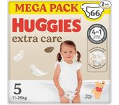 Pañales Mega Pack Extra Care Talla 5 (66 Uds) - Huggies Huggies
