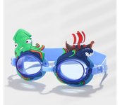 Gafas de Natación Infantiles con Diseño de Dibujos Animados Antiniebla y Impermeables Ideales para Deportes Acuáticos y Buceo con Tapones para Oídos