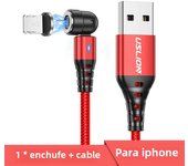 USLION 540 Rotate 5A Magnetic Cable Fast Charging Type C Cable Micro USB Magnet Charge Phone Data Line Wire For iphone 15 Xiaomi