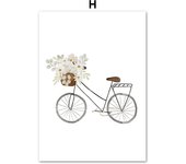 Boho Space Rocket Bear Rabbit Hedgehog Bee Flowers Nursery Posters Wall Art Print Canvas Painting Baby Kids Room Home Decoration