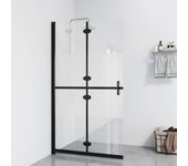 vidaXL Mampara de ducha plegable vidrio ESG medio esmerilado 70x190 cm