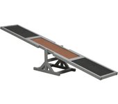 PawHut Balancín para Perros 180x30x30 cm Agility Ejercicio Entrenamiento para Mascotas con Superficie Antideslizante Carga Máxima de 50 kg Mutlicolor