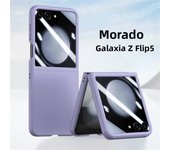 Slim Case For Samsung Galaxy Z Flip 6 5G Temepred Glass Film New Big Screen Phone Case For Galaxy Z Flip 5 Shockproof Back Cover