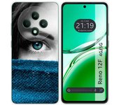Tumundosmartphone Funda Silicona para Oppo Reno 12FS 4G / 12 FS 5G diseño Ojo Dibujos
