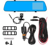 Mirror Dashcam Full HD Cycle Recording Car DVR Dash Camera 4.3 Inch Car Electronics Rear View Dual Lens 1080P&480P