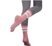 Calcetines grises antideslizantes para mujer, calcetines para yoga, pilates, calcetines cómodos para casa y hospital para niñas