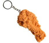 Imitación de comida lavero realista pollo Frito pierna Alas Chicken Nugget Colgante lavero Bolsa Accesorios