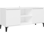 Mueble de TV con Pats de metal Blanco 103,5x35x50 cm