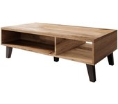 Mesa de café Charlotte 130, Muebles ES, Aglomerado laminado, Antracita, 110 x 60 x 35cm