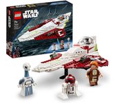 LEGO 75333 Star Wars Caza Estelar Jedi de OBI-WAN Kenobi, Juguete de Construcción para Niños de 7 Años o Más