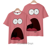Summer Cartoon Anime SpongeBobs SquarePants Kids Tops Tshirt Short Sleeved Boys Clothes Girls One Piece Sonic Marios T-shirt