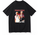 Rapper Eminem Graphic Print T Shirt Vintage Fashion Casual Crew Neck Short Sleeve  T Shirt Women