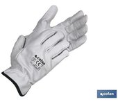 Blister guantes piel vacuno gris t-10   caja 12 unid.