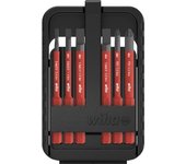 Wiha Juego de bits slimBit electric ranurados, Pozidriv, de 7 unid., incl. caja de slimBits (43157)