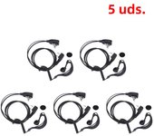 5-1PCS 2 PIN Earpiece Headset PTT MIC 1m Ear Hook Walkie Talkie Earbud Interphone Earphone Earpiece for BAOFENG UV5R/KENWOOD/HYT