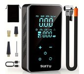 Bomba de inflado de neumáticos eléctrica portátil para coches, inflado 4X más rápido, batería de litio recargable por USB, tensión de funcionamiento 12V, para coches, baloncesto, bicicletas, anillos de natación