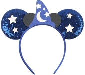Newest Disney Mickey Mouse Ears Headband Kid Adult Festival Party Sequins 5" Bow Headband Women Baby Girl Party Hair Accessories