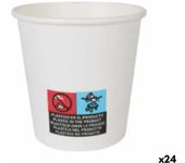 Set de Vasos Algon Cartón Desechables Blanco 24 Unidades 120 ml (100 Piezas)