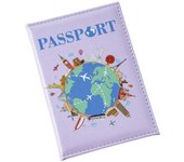 Global cubierta del titular del pasaporte titular de la tarjeta de accesorios de viaje para adultos y niños blanco