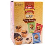 MINI MADALENA RELL.CHOCO env.1.5kg( unidades  120 aprox)  N / Masa yogur + pepitas choco y relleno choco. tipo hosteleria