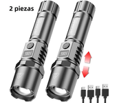 Powerful ST-35 LED Flashlight Battery Display USB Rechargeable LampTelescopic Zoom Torch Light Outdoor Camping Flash Light