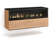 Skraut Home - Chimenea eléctrica LED - Sin Calor - 102x45x35cm - 1 Hueco, 1 Puerta - Chimenea eléctrica led efecto Fuego 3d -  - Colgado, Suspendido - Estilo Moderno