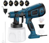 1400ML Electric Spray Gun 850W High Power Paint Sprayer Home DIY EU Plug Auto Furniture Steel Coating Airbrush with 5 Nozzles