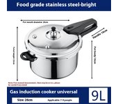 Olla a presión eléctrica Cecodadi ,olla de cerámica antiadherente y con estructura de acero inoxidable, 1100 vatios, 5 cuartos, color plata, CY505E, Olla de presión de fogón, Plateado
